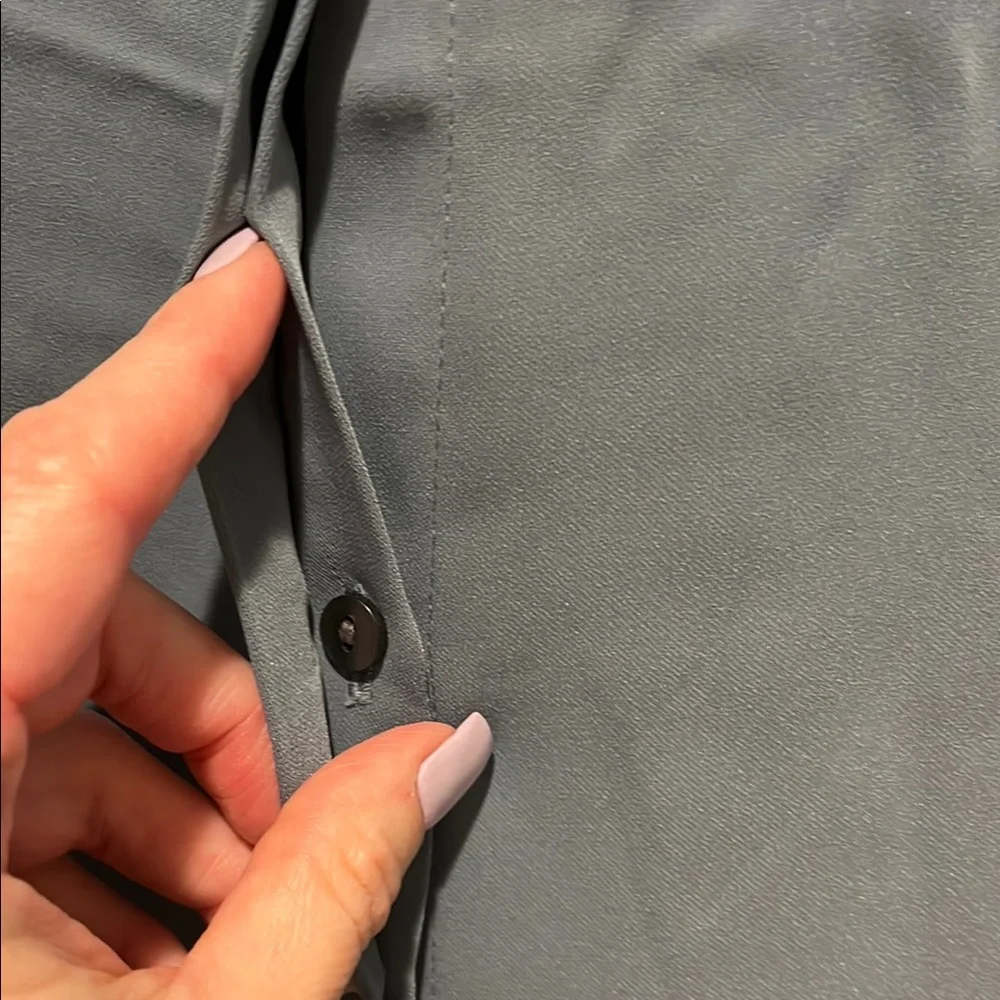 Calvin Klein Gray Blouse with Relaxed Fit - Picture 4 of 4